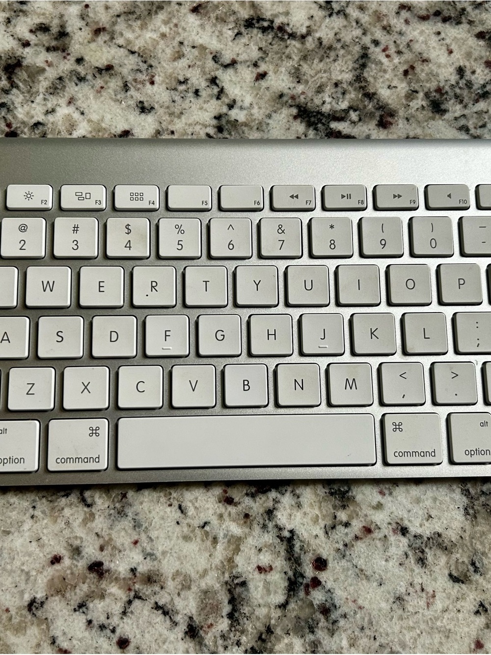 Apple Silver and White Wireless Keyboard - Compact Aluminum Layout
